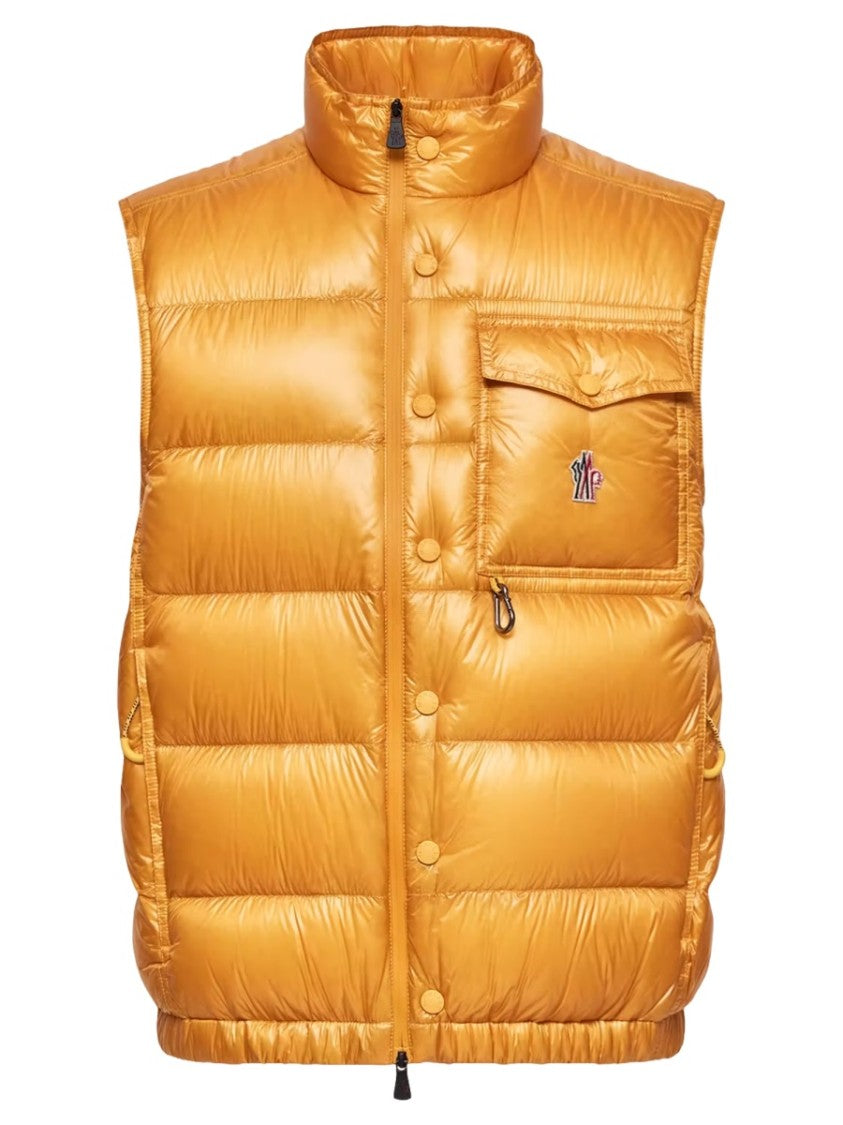 Moncler Grenoble Sleeveless Padded Jacket With Horizontal Quilting And Logo Detail
