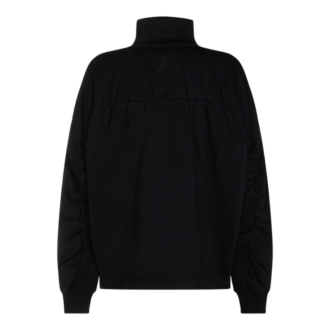 Thom Krom Half-Zip Sweater With Stand Collar And Gathered Detail