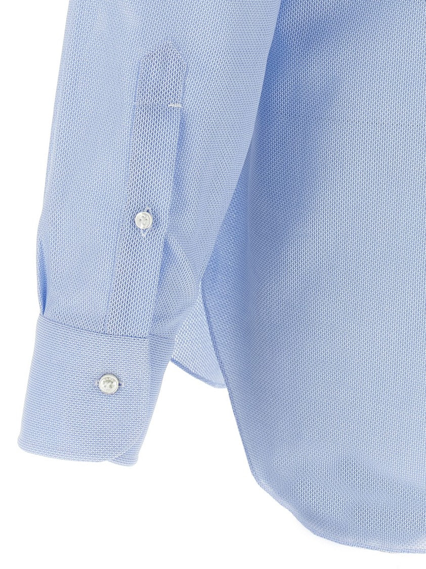 Barba Honeycomb Textured Cotton Shirt