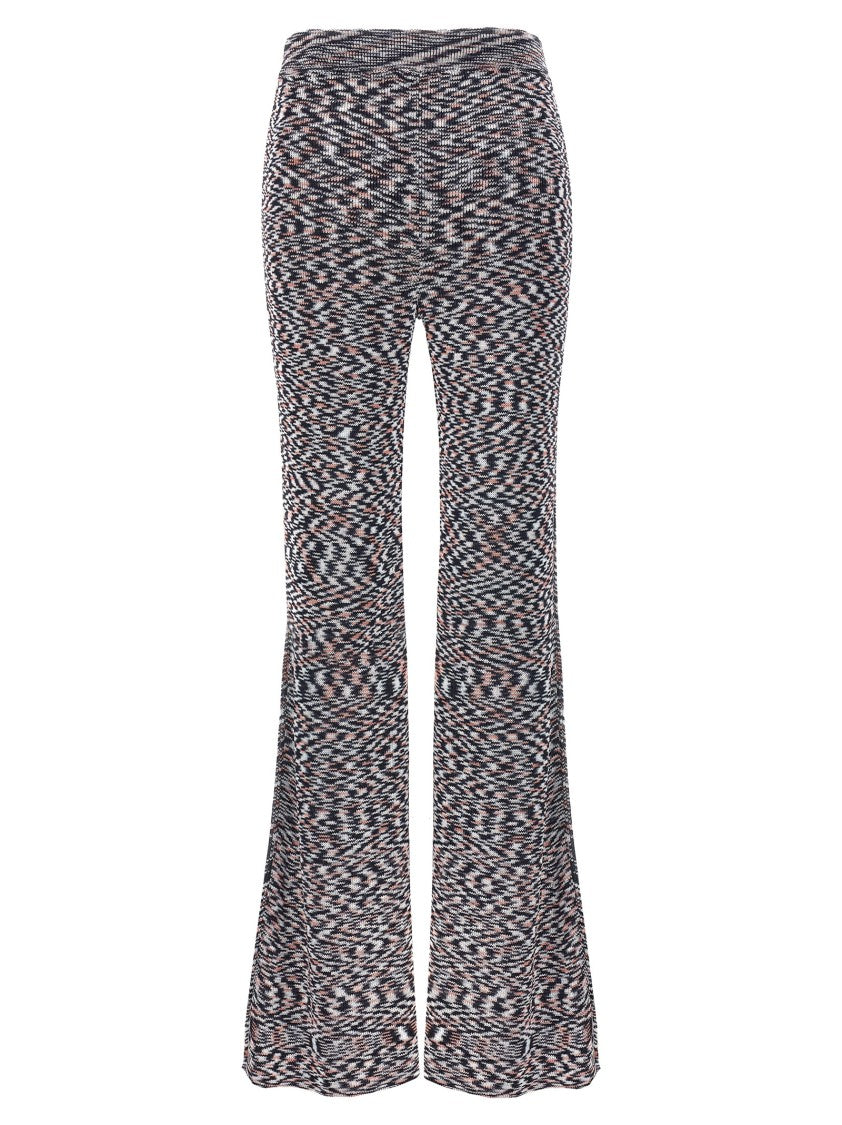 Missoni Intricate Patterned Trousers With Flared Leg Design