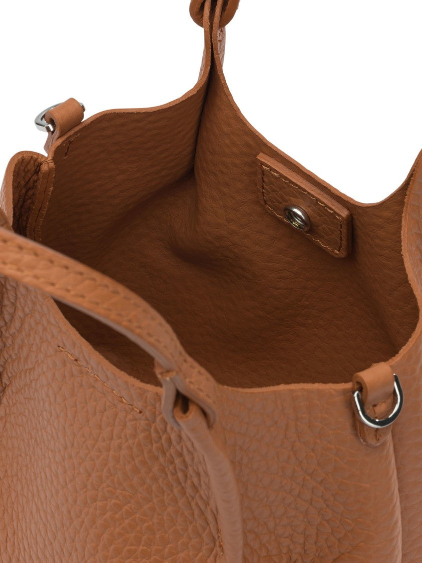 Gianni Chiarini Textured Leather Handbag With Dual Top Handles