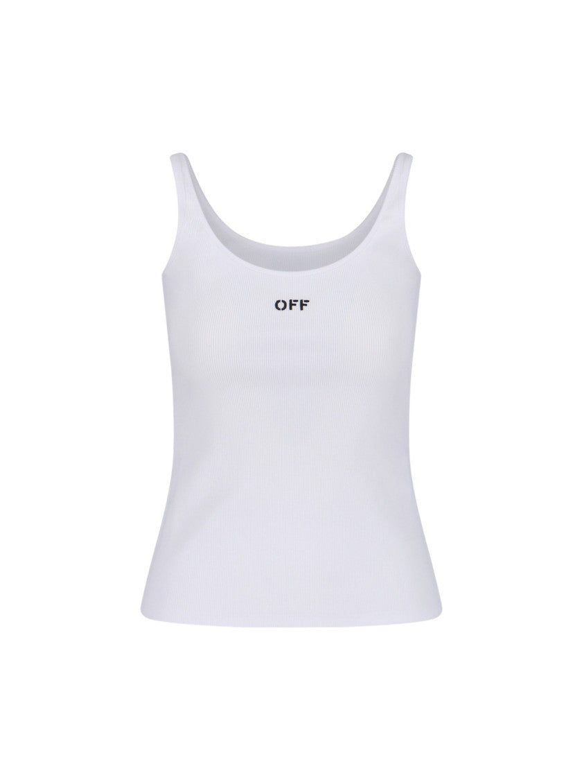 Off-White Logo Tank Top – White