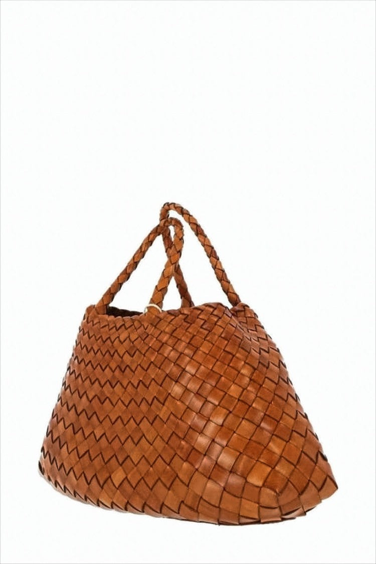Dragon Diffusion Woven Buffalo Leather Tote With Braided Handles