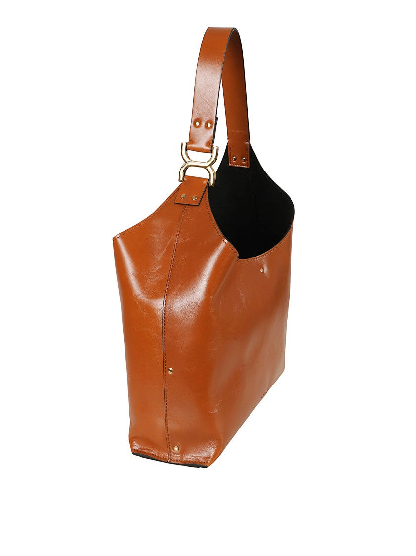 Chloé Smooth Brown Calfskin Hobo Bag