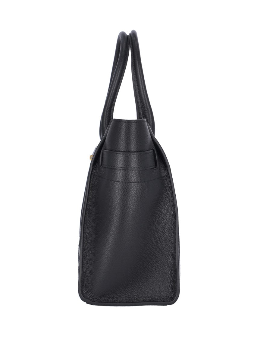 Mulberry Black Bayswater Hammered Leather Shoulder Bag