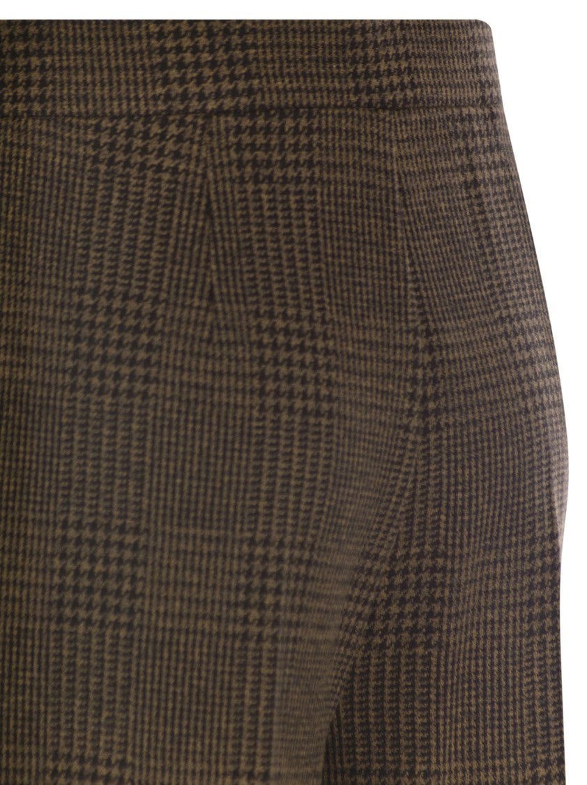 Max Mara Ponza - Patterned Wool And Cotton Jersey Trousers