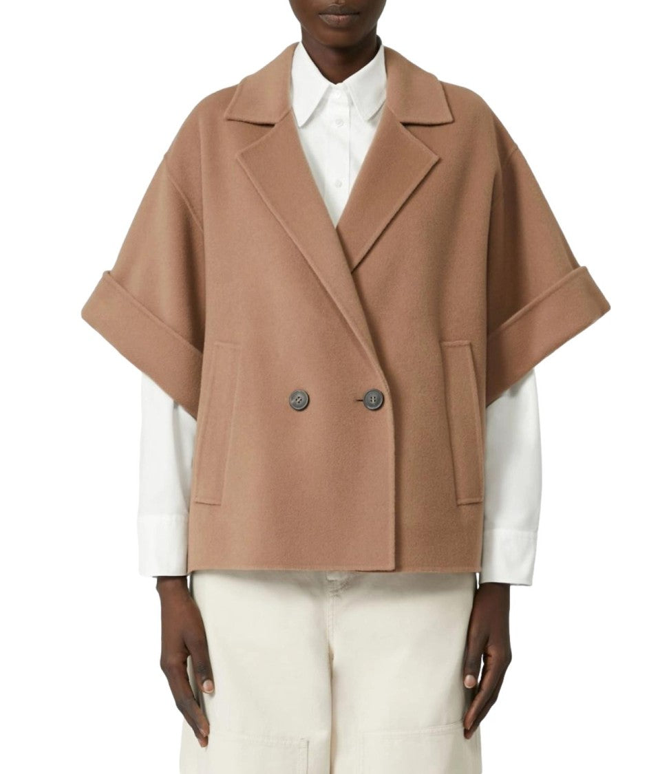 Max Mara Short Double-Breasted Coat With Boxy Silhouette