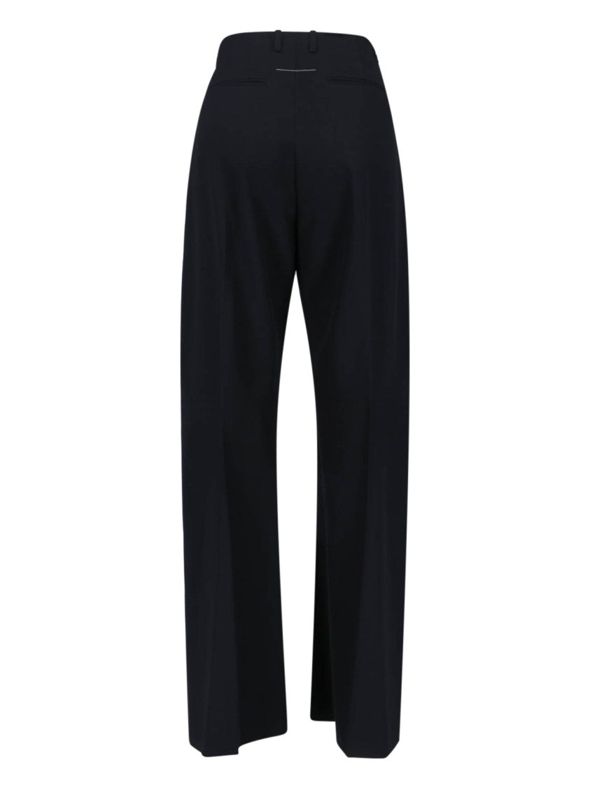 Mm6 By Maison Margiela Straight-Leg Tailored Trousers – Neutral