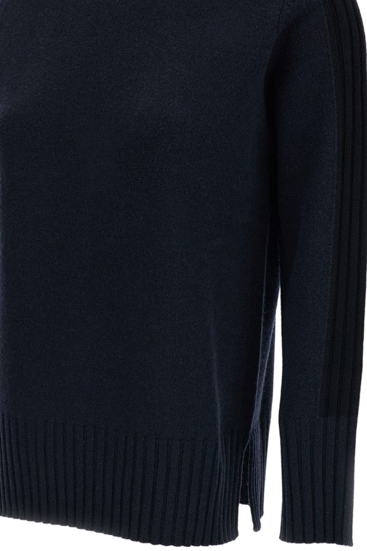 Lorena Antoniazzi Ribbed Mock Neck Sweater With Side Slits