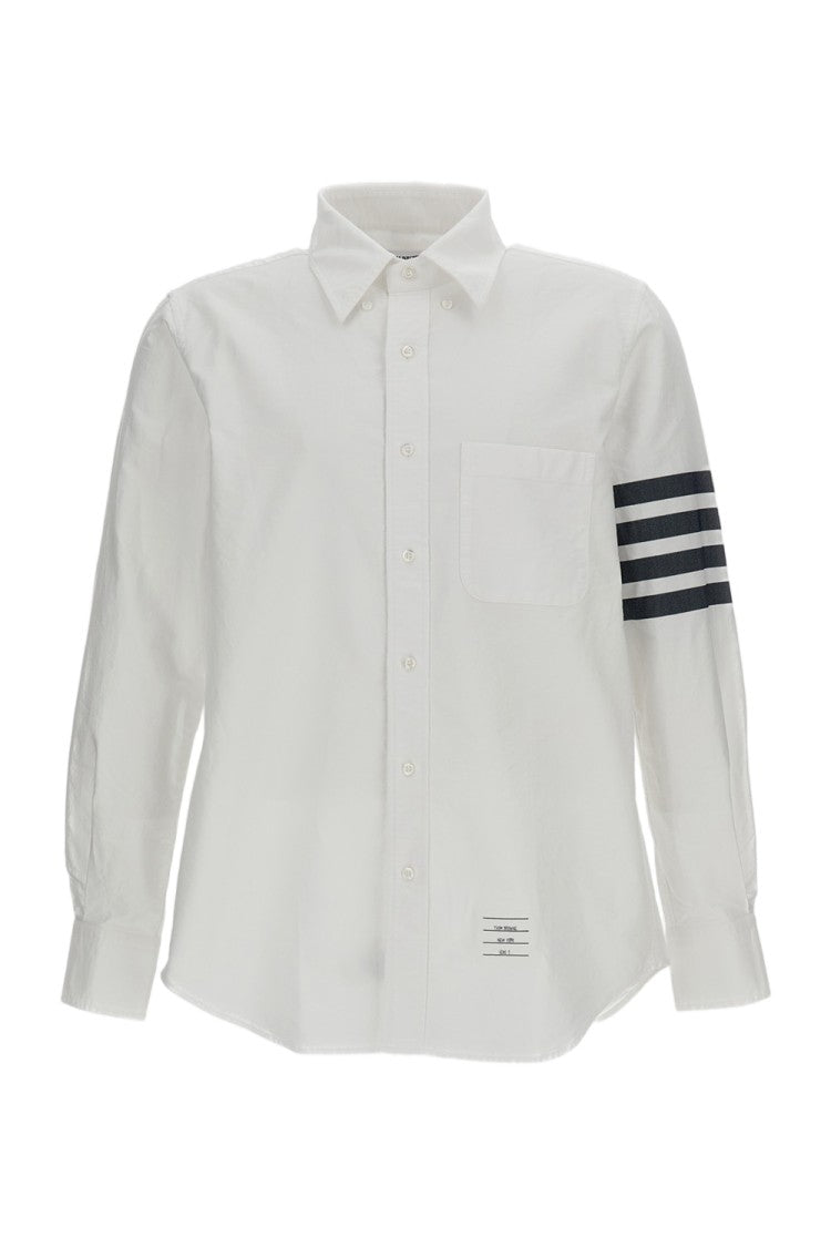 Thom Browne White Straight Fit Oxford Cotton Shirt