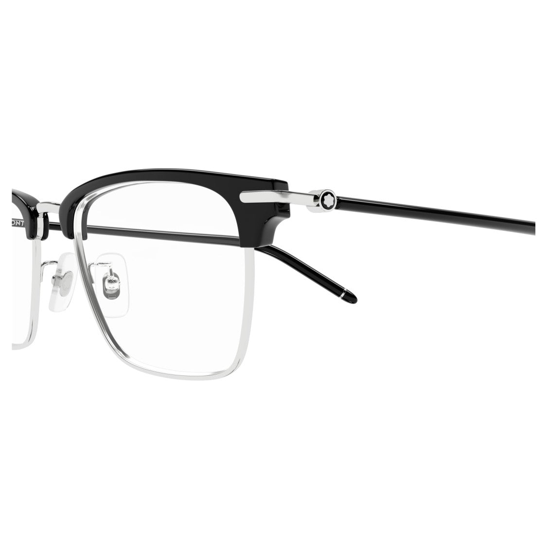 Montblanc Mb0409o Half-Rim Eyeglasses With Silver Detailing