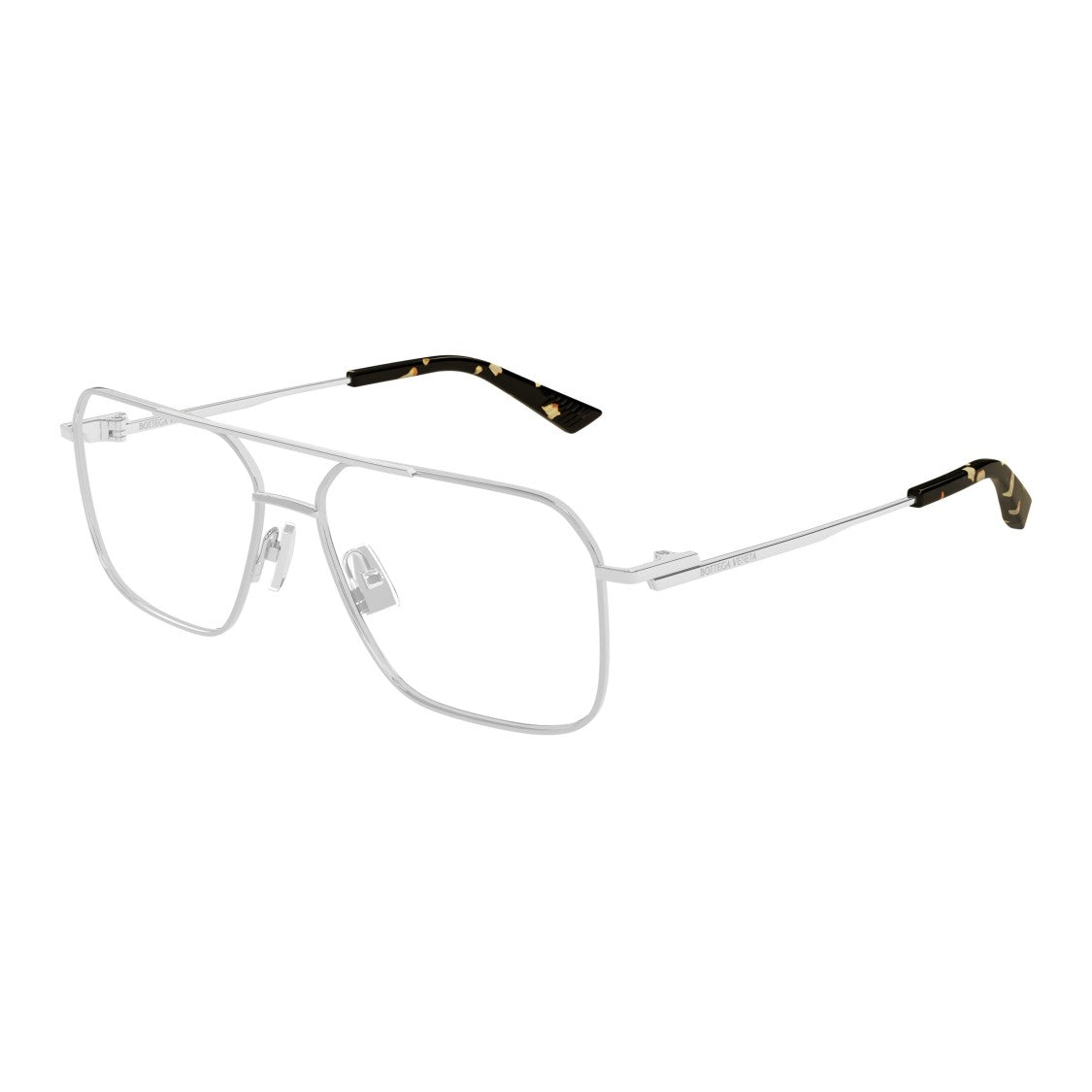 Bottega Veneta Bv1384o Geometric Square Metal Frame Eyeglasses