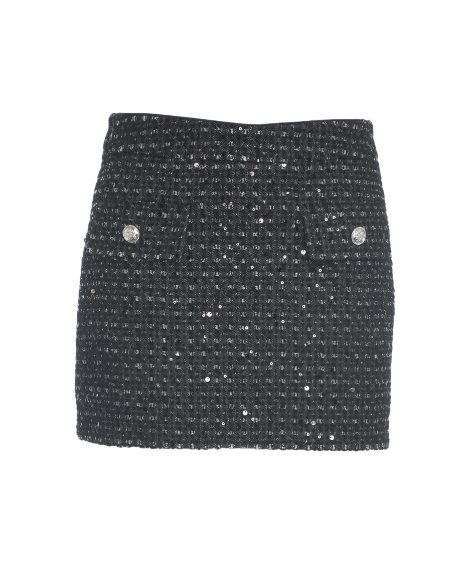 Liu Jo Bouclé Miniskirt With Sequins