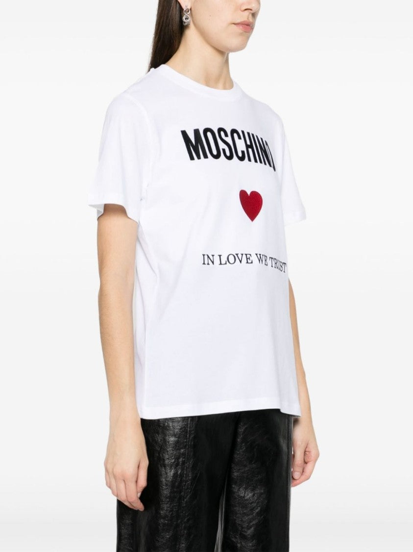Moschino Logo Print Cotton T-Shirt