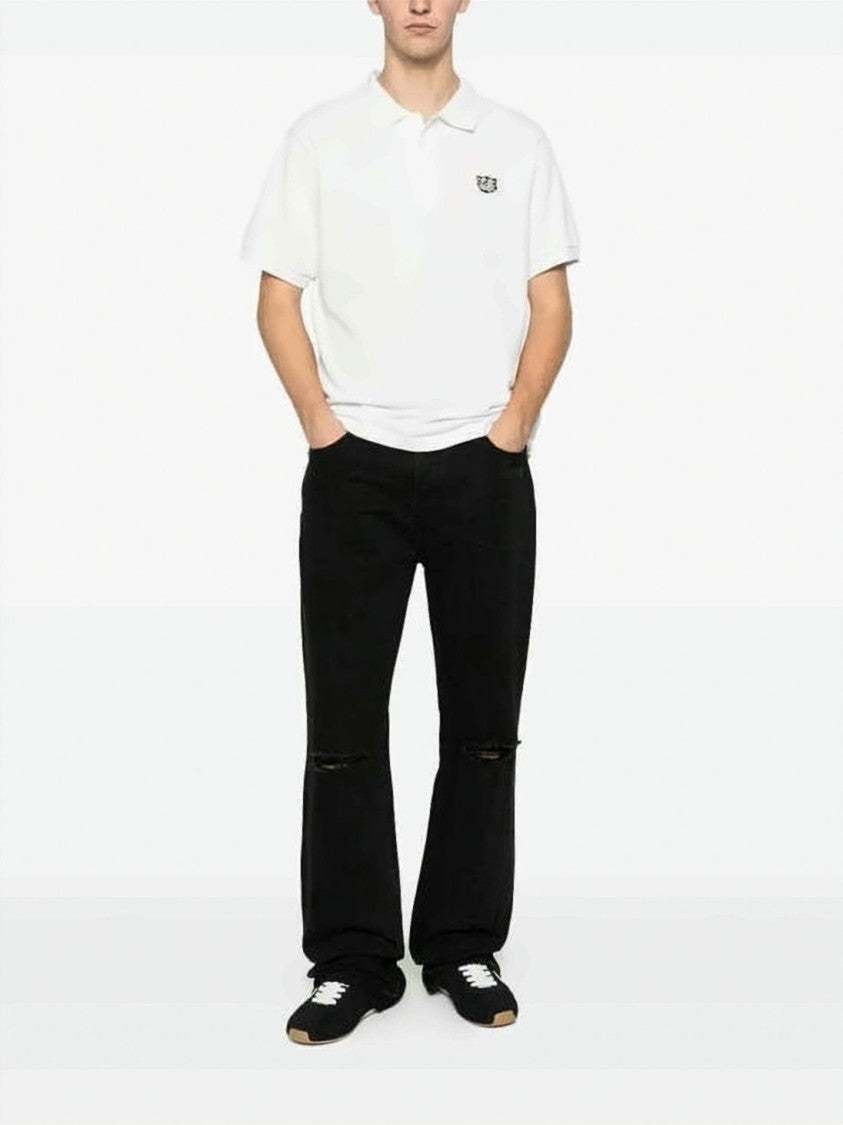 Kenzo Short-Sleeve Polo Shirt With Embroidered Emblem