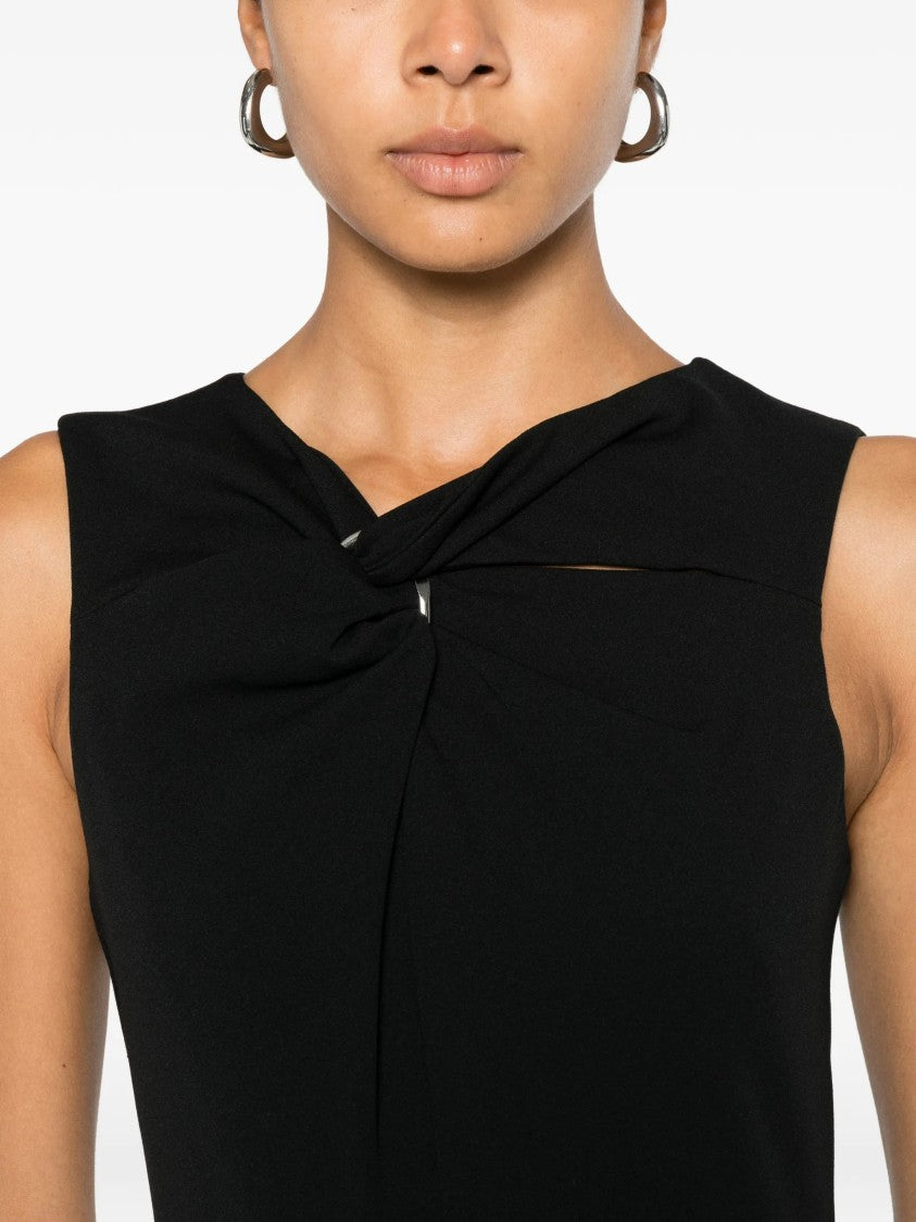 Calvin Klein Black Scuba Crepe Sleeveless Jumpsuit