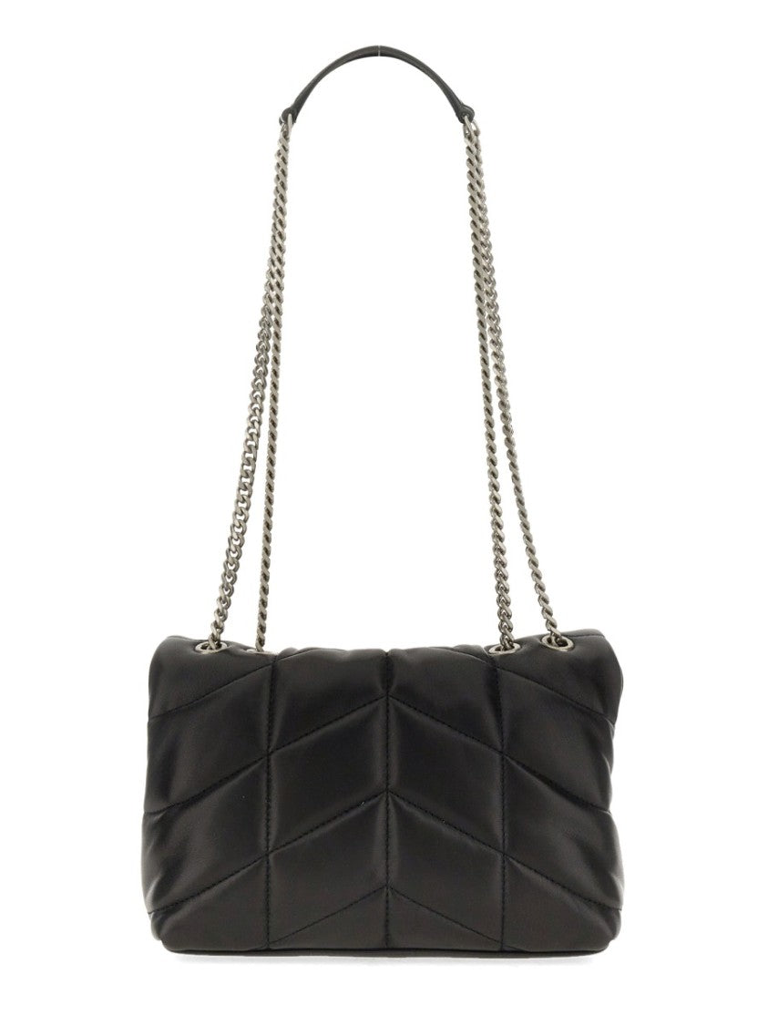 Saint Laurent Quilted Lamb Leather Puffer Shoulder Bag