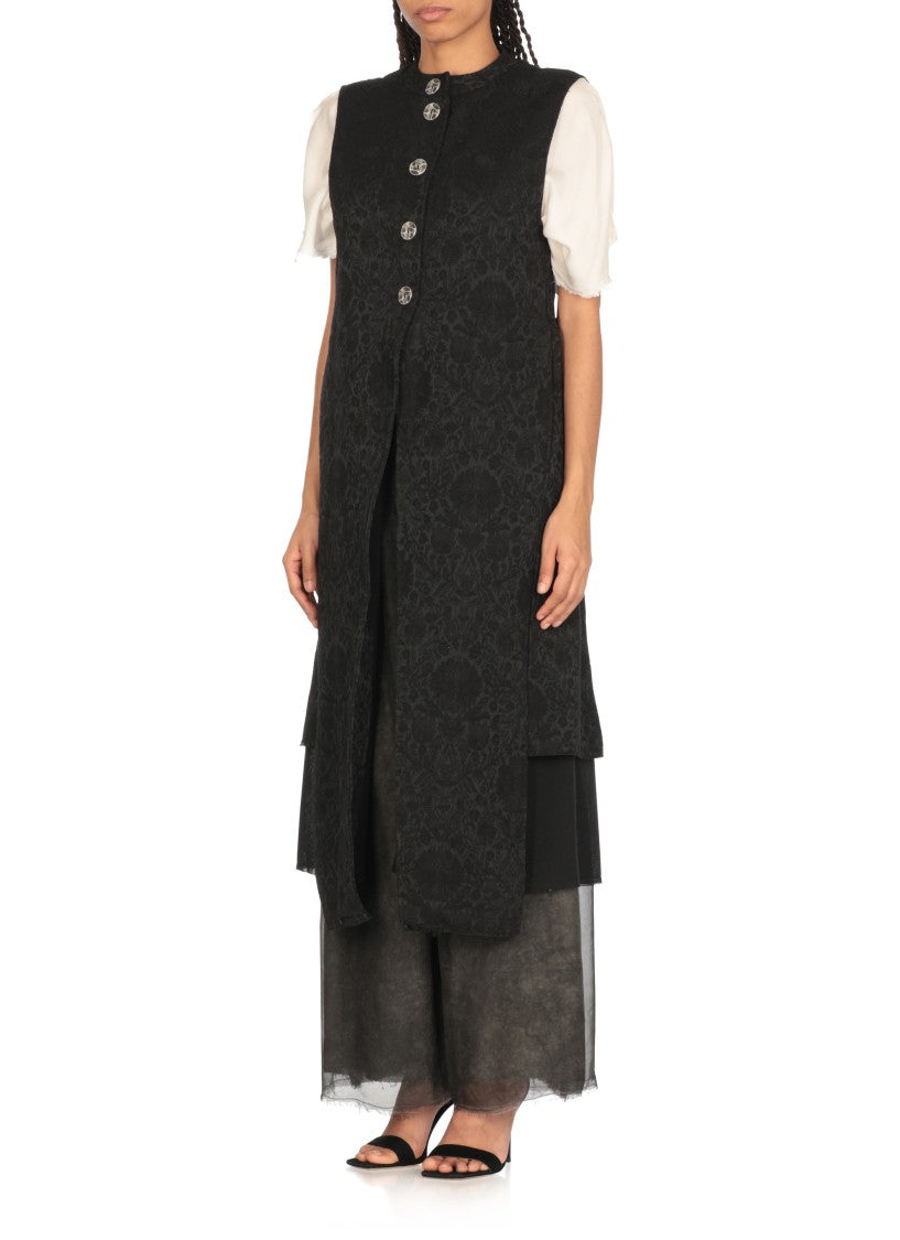 Sanctamuerte Black Cotton Gilet