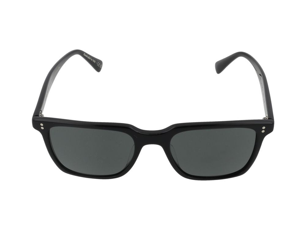 Oliver Peoples Bold Glossy Finish Rectangular Acetate Sunglasses