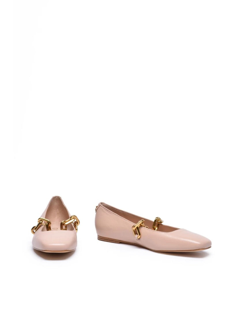 Guess Multicolor Pointed-Toe Leather Ballet Flats