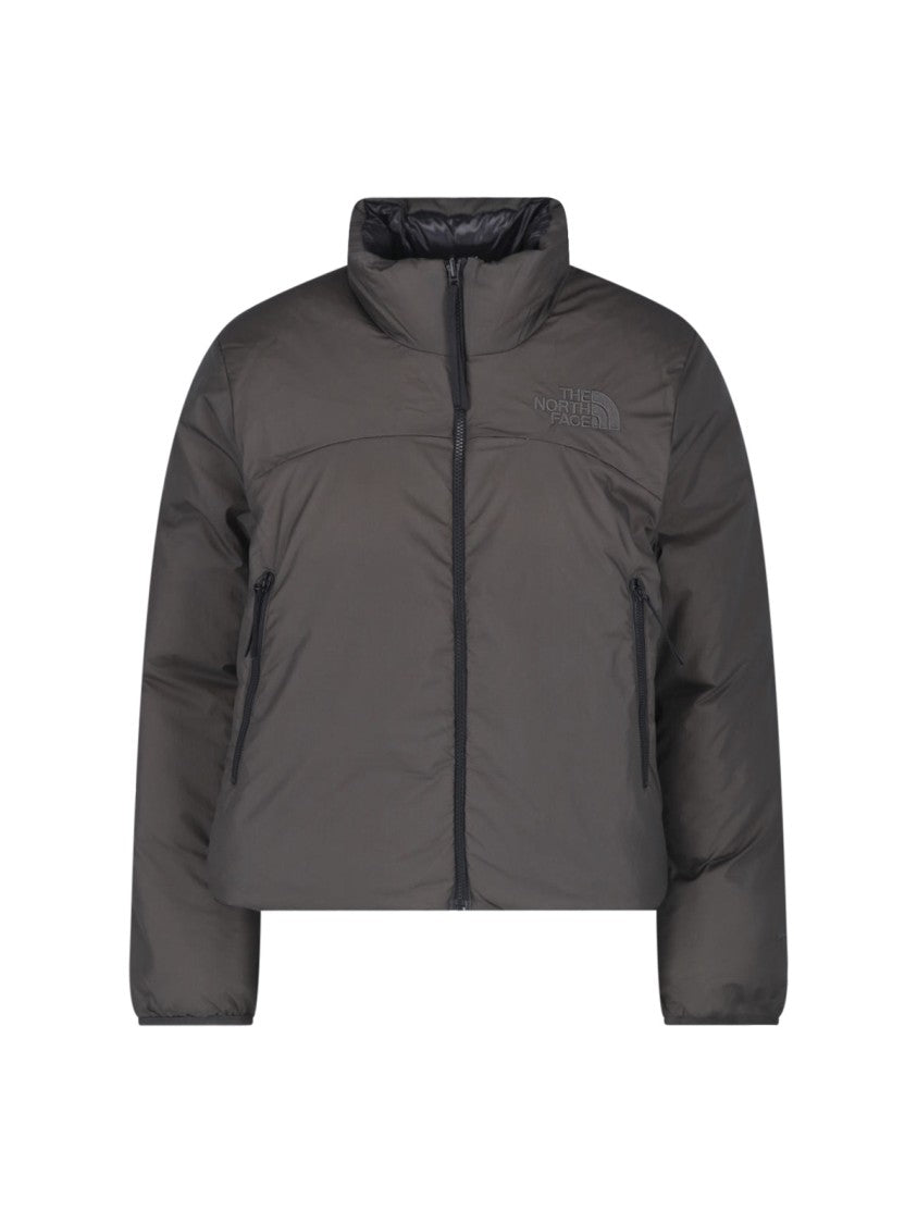 The North Face Grey Pertex Nuptse Reversible Puffer Jacket