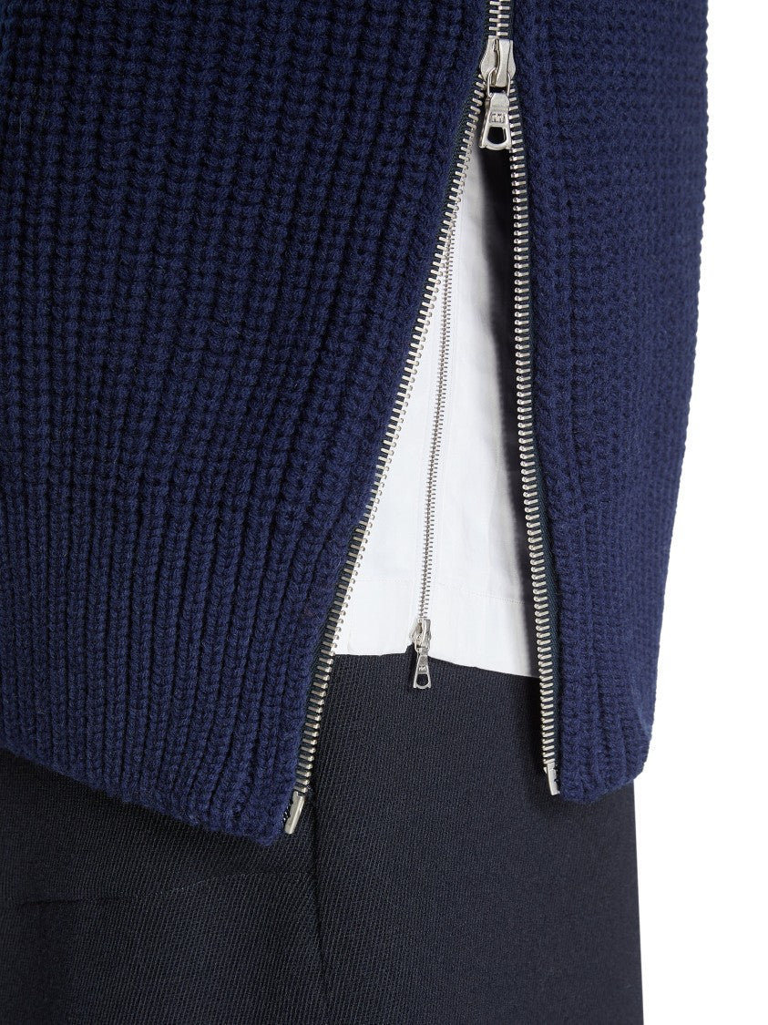 Dries Van Noten Rich Blue Classic Wool Sweater