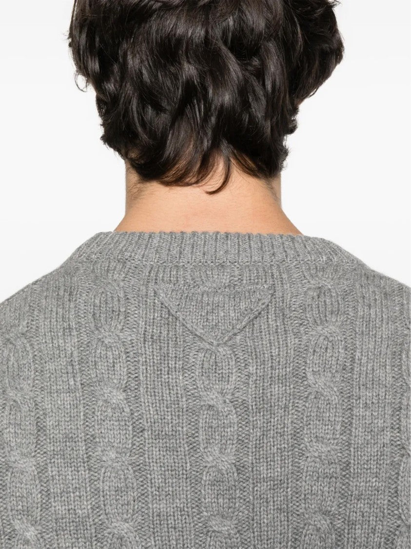 Prada Cashmire Cable Knit Cashmere Sweater