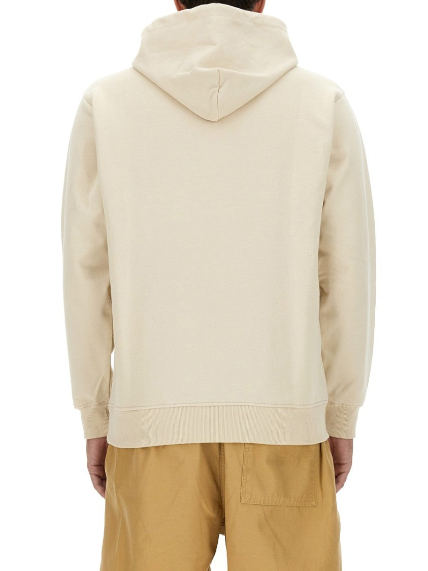 Drôle De Monsieur Neutrals Kangaroo Pocket Cotton Hoodie