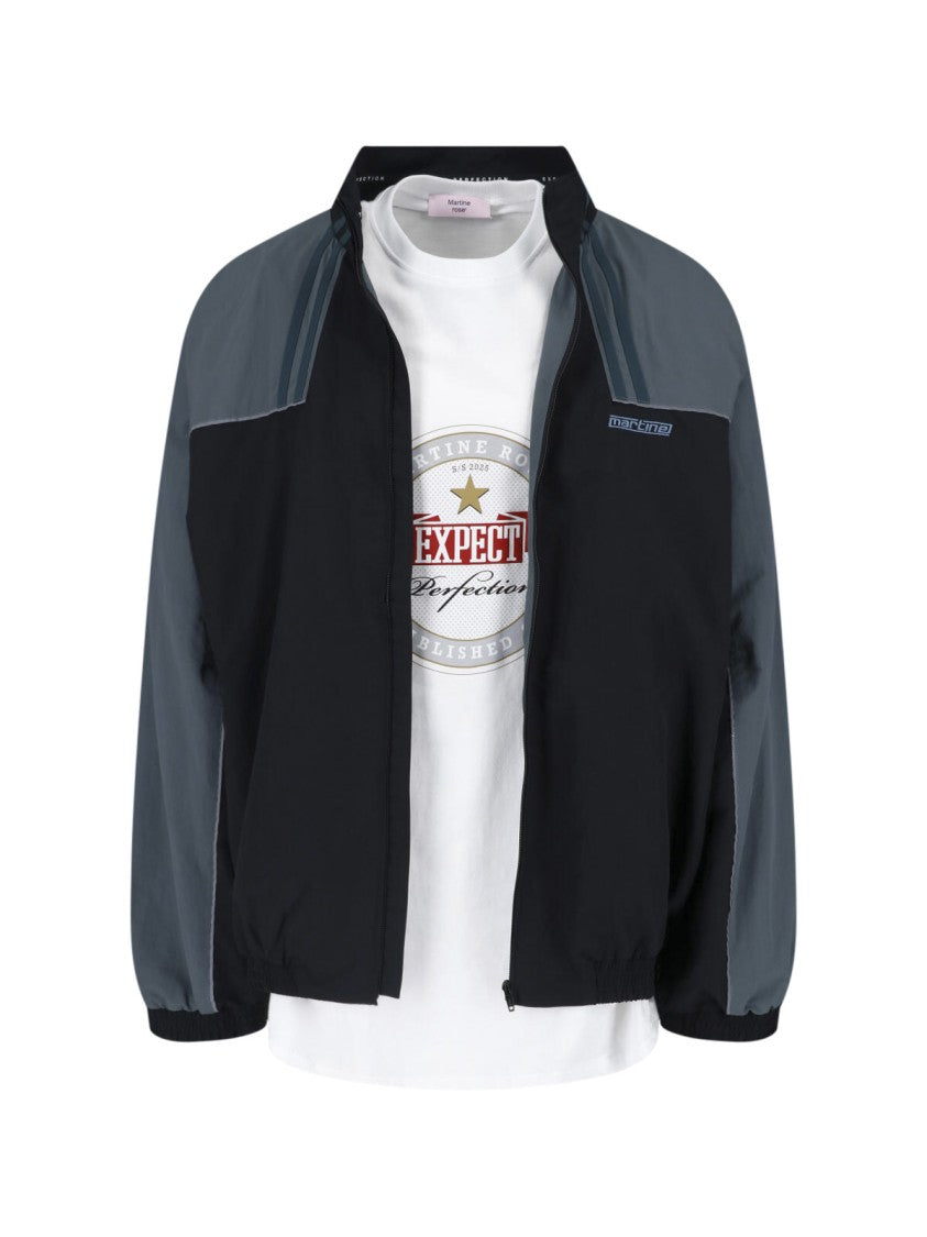 Martine Rose Black Embroidered High Collar Jacket