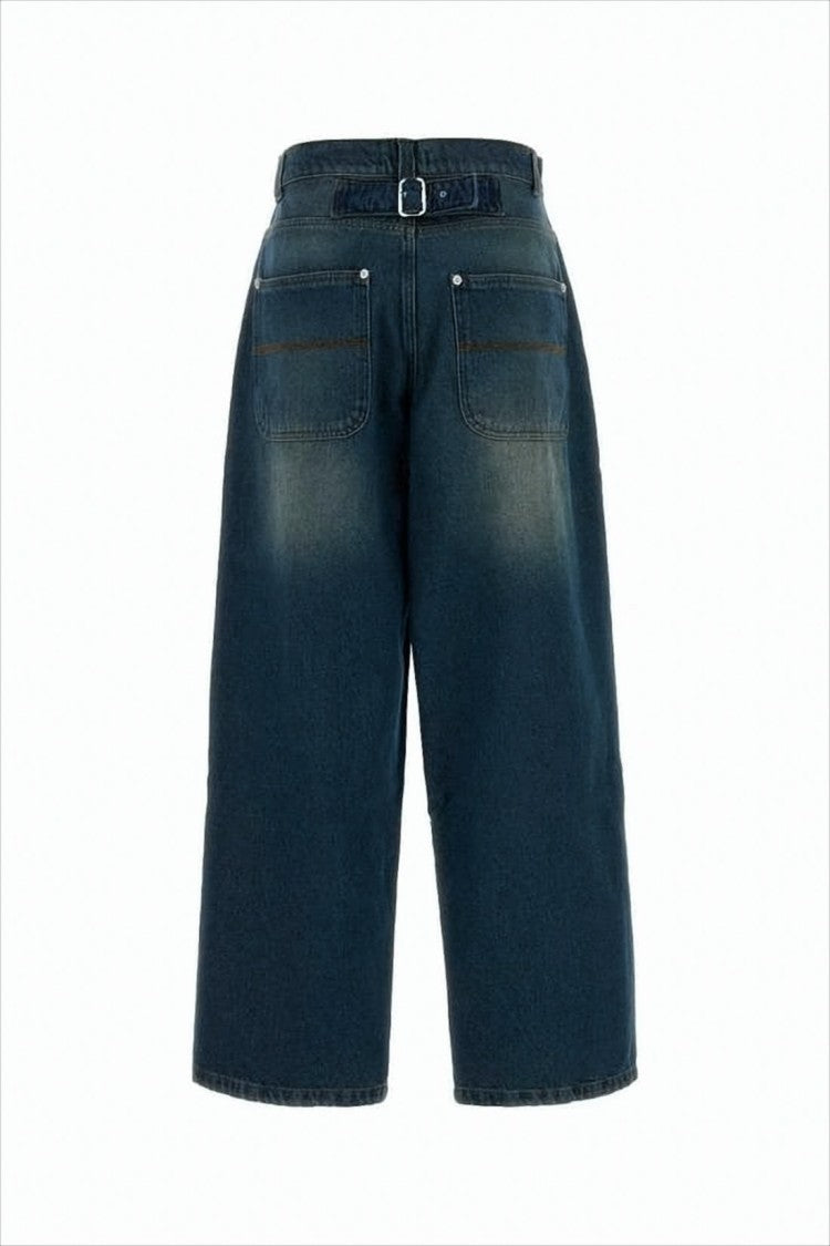 Gimaguas Wide-Leg Denim Pants With High Waist