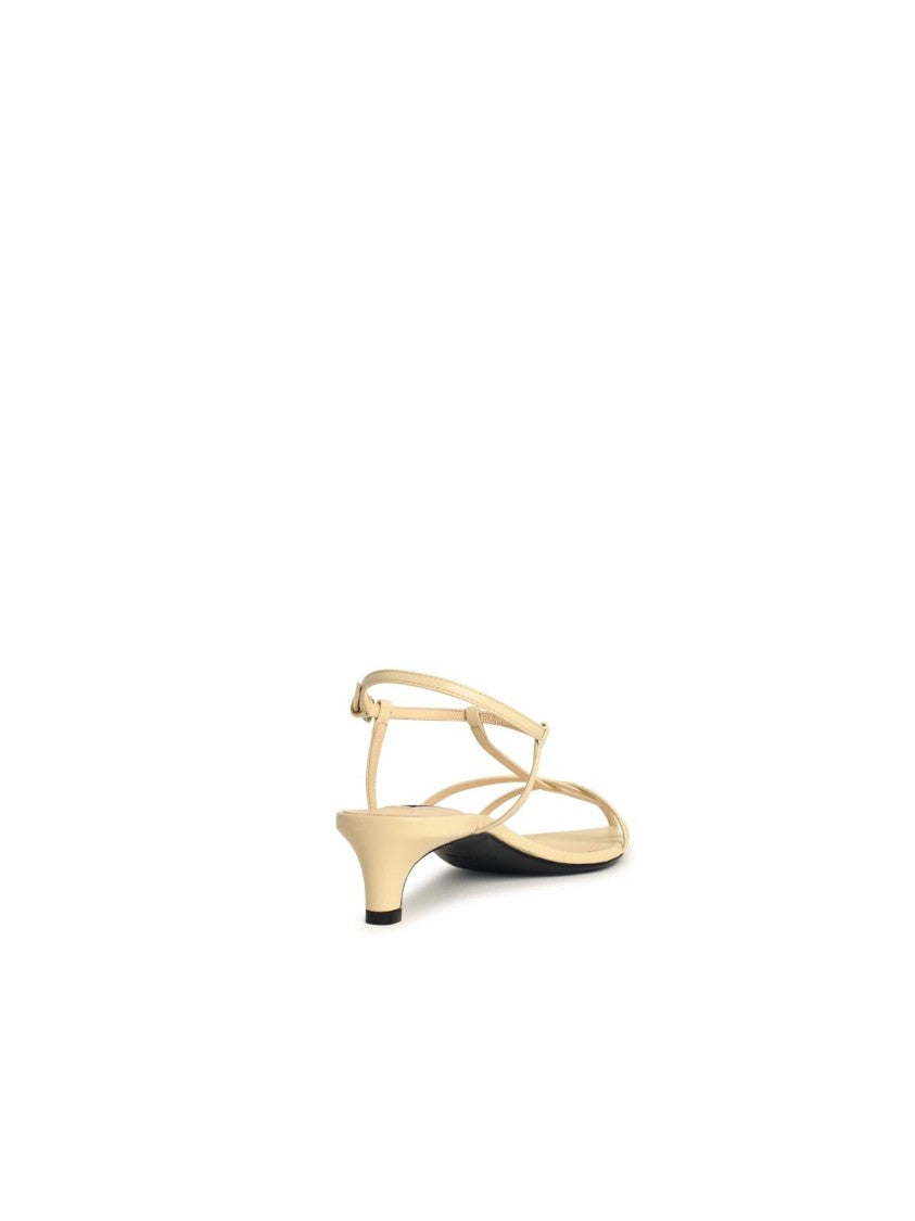 Jil Sander Ivory Leather Sandals