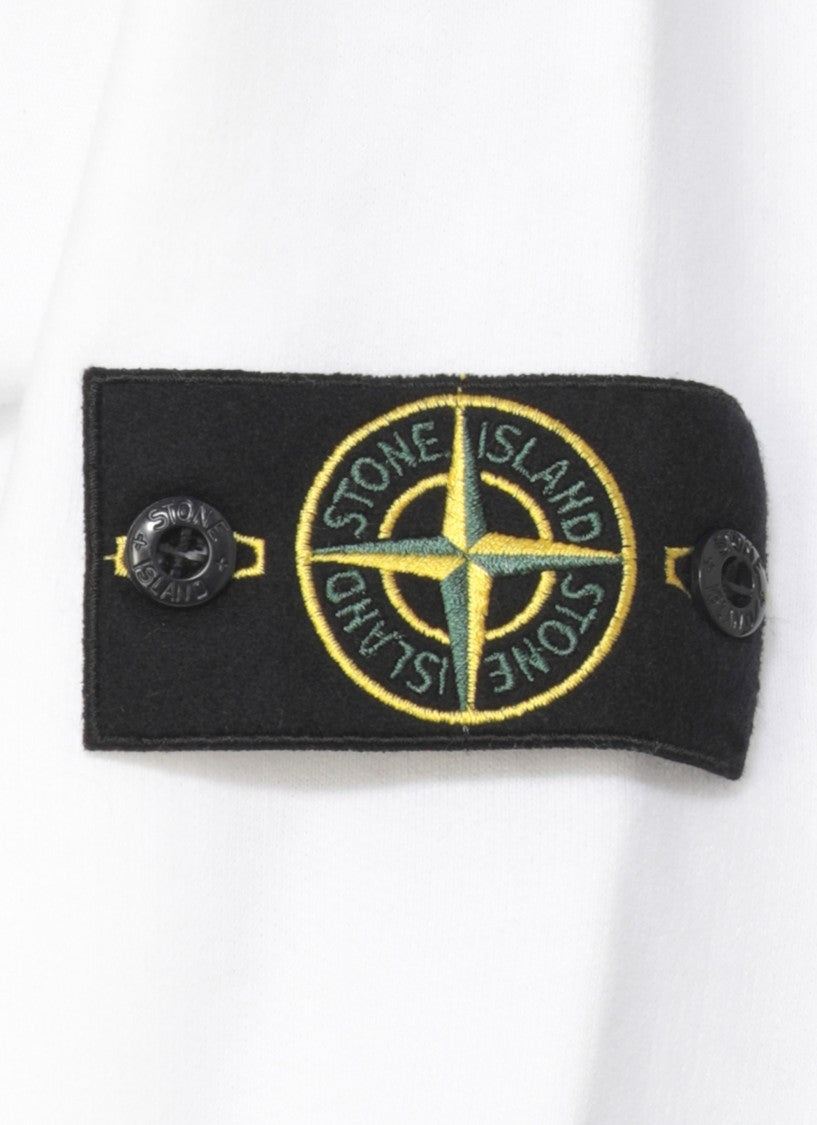 Stone Island Cotton Sweatshirt With Iconic Sleeve Patch