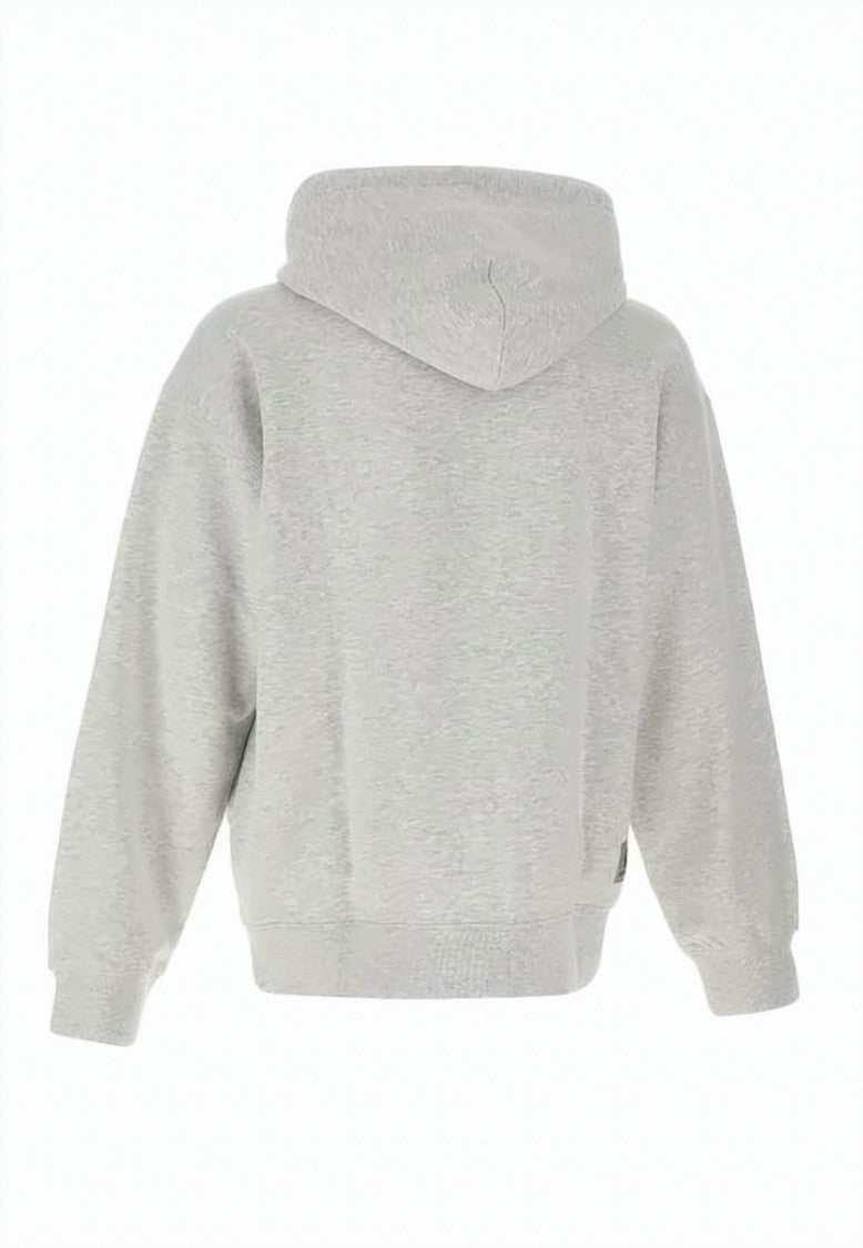 Carhartt Wip Zip-Up Hoodie In Light Grey With Bold Logo