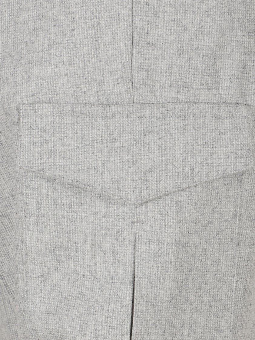 Barba Tailored Grey Trousers With Subtle Textured Fabric