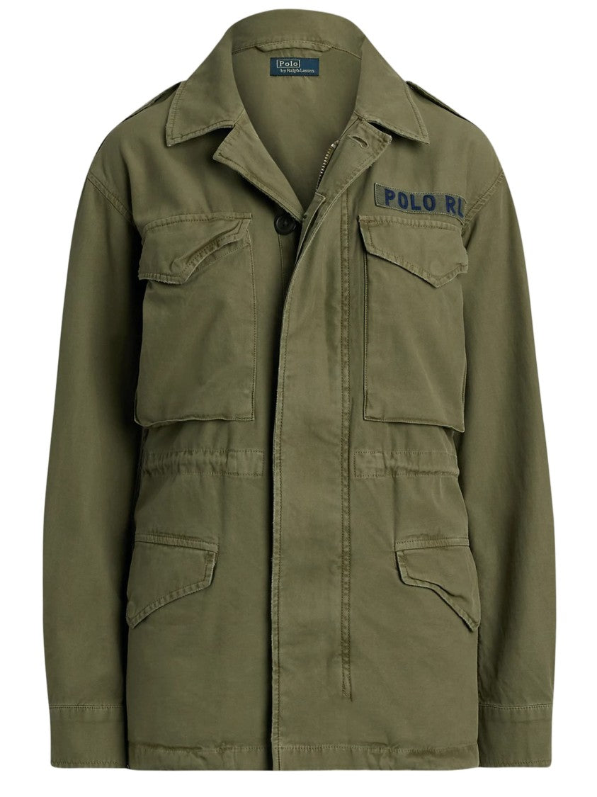 Polo Ralph Lauren Cotton Military Jacket With Iconic Logo Detail
