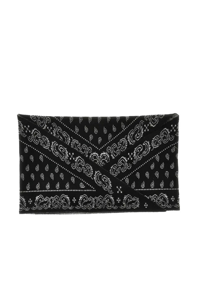 Guest In Residence Black Wild Rag Paisley-Print Cashmere Scarf