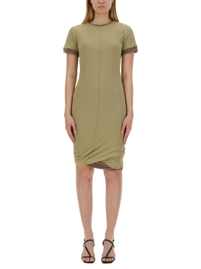 Sportmax Fitted Mini Dress With Layered Hem And Contrasting Trim