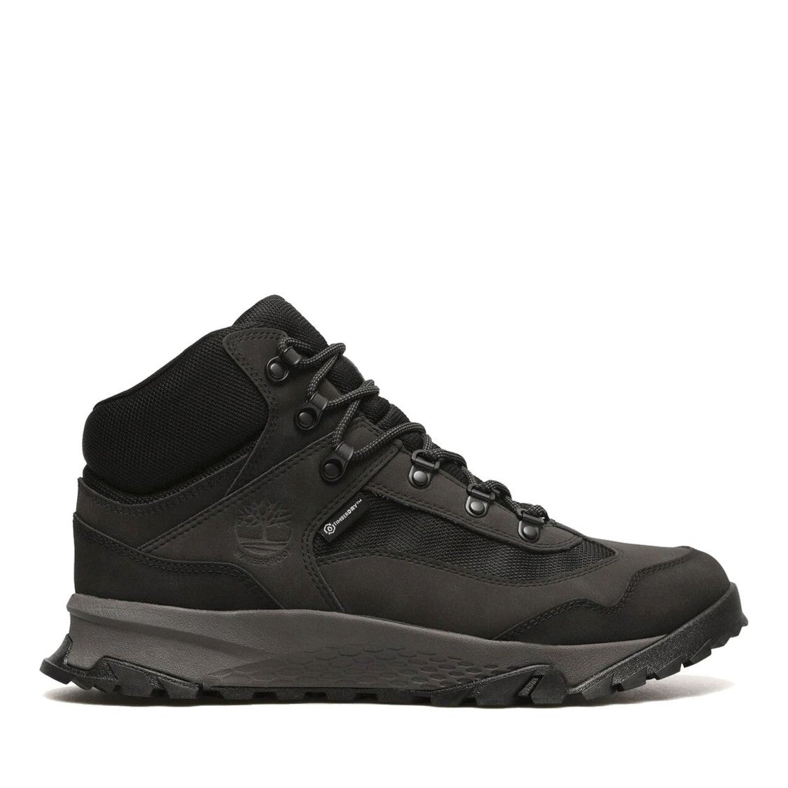 Timberland Lincoln Black Rugged Padded Collar Lace-Up Leather Boots