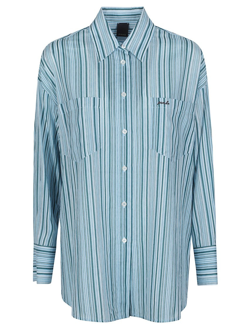 Pinko Cheyanne Striped Button Down Shirt