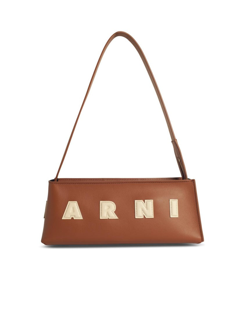 Marni Museo Baguette Bag In Brown Leather