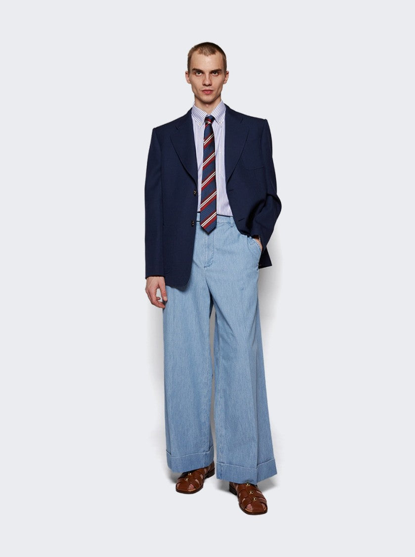 Valentino Single Breatsed Blazer - Indaco