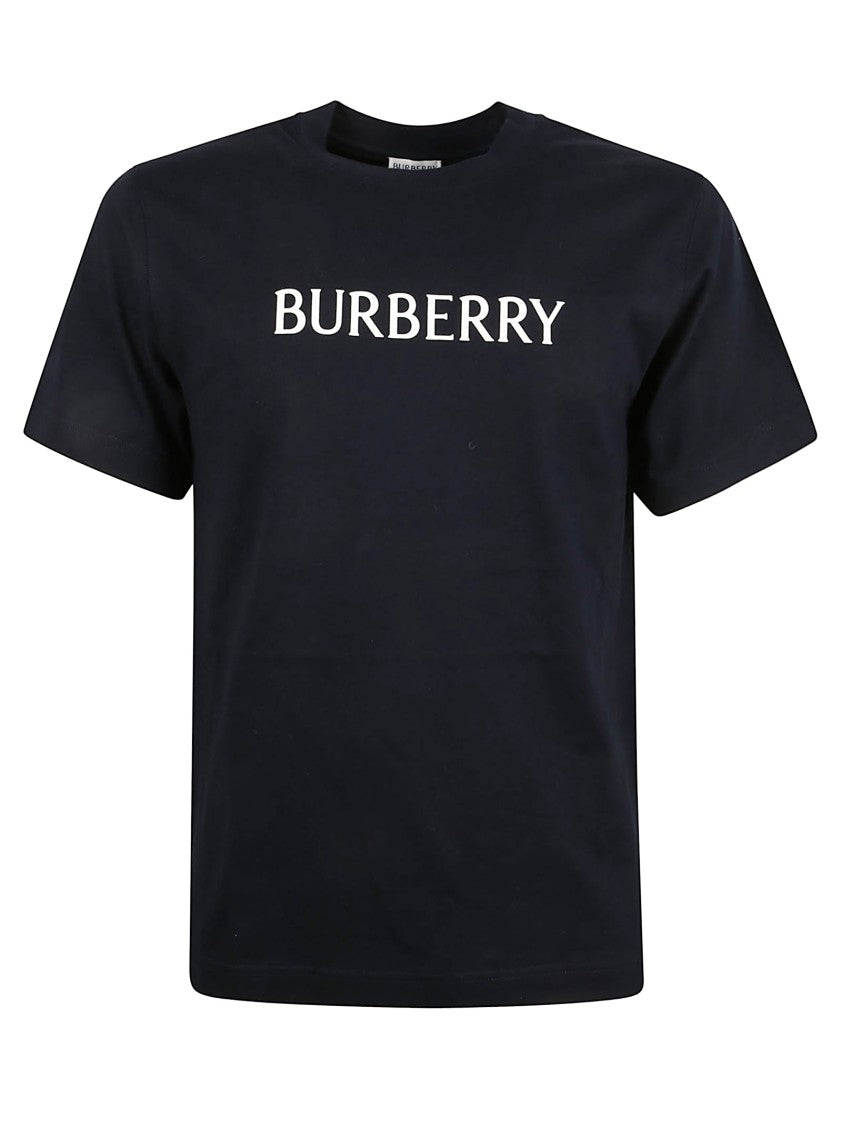 Burberry Contrasting Logo Black Cotton T-Shirt