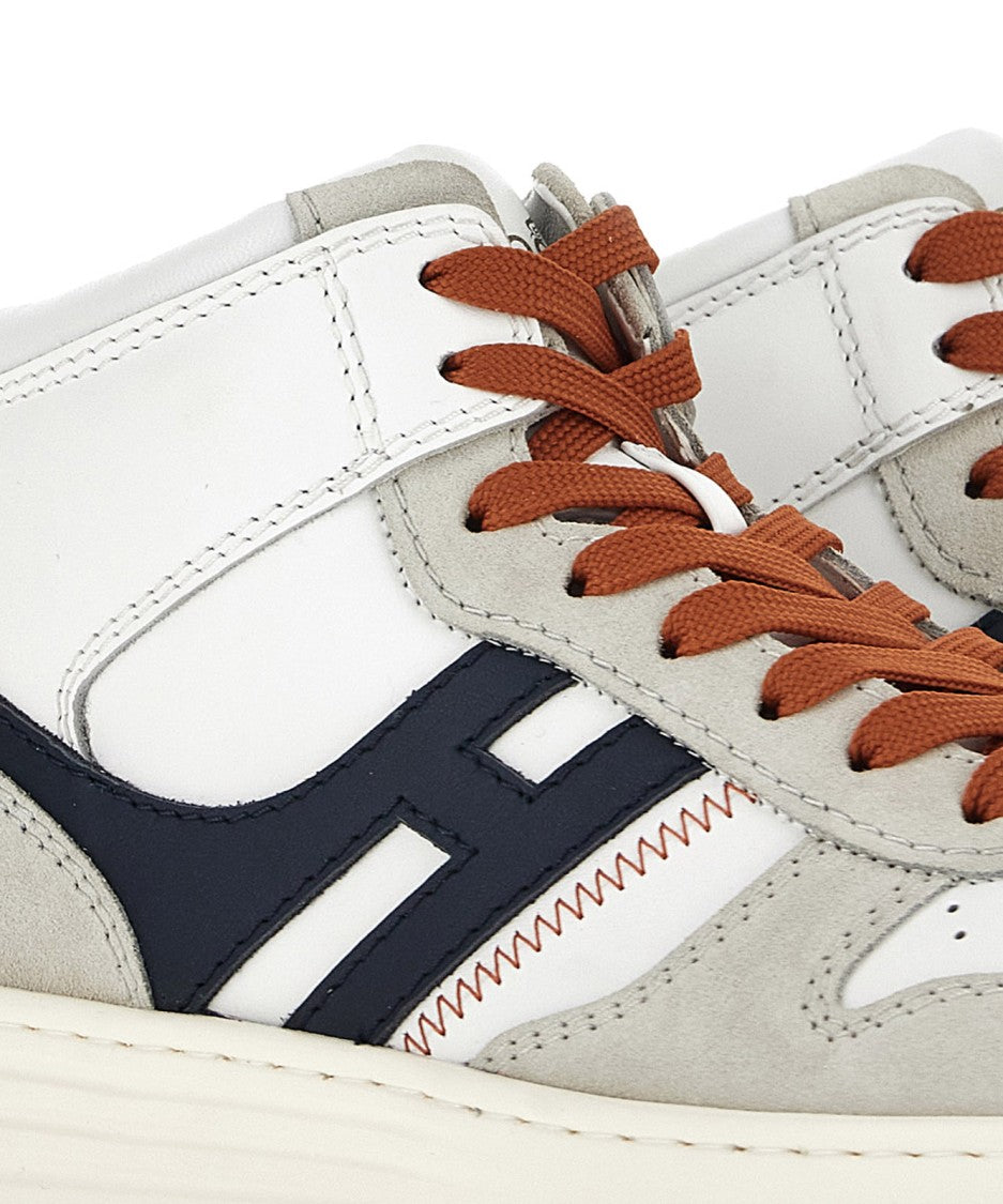 Hogan Mid-Top Sneakers With Suede Overlays