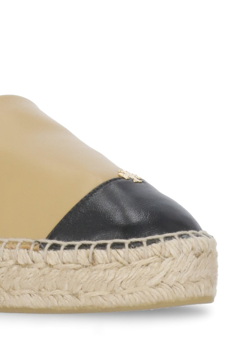 Tory Burch Beige Leather Espadrillas