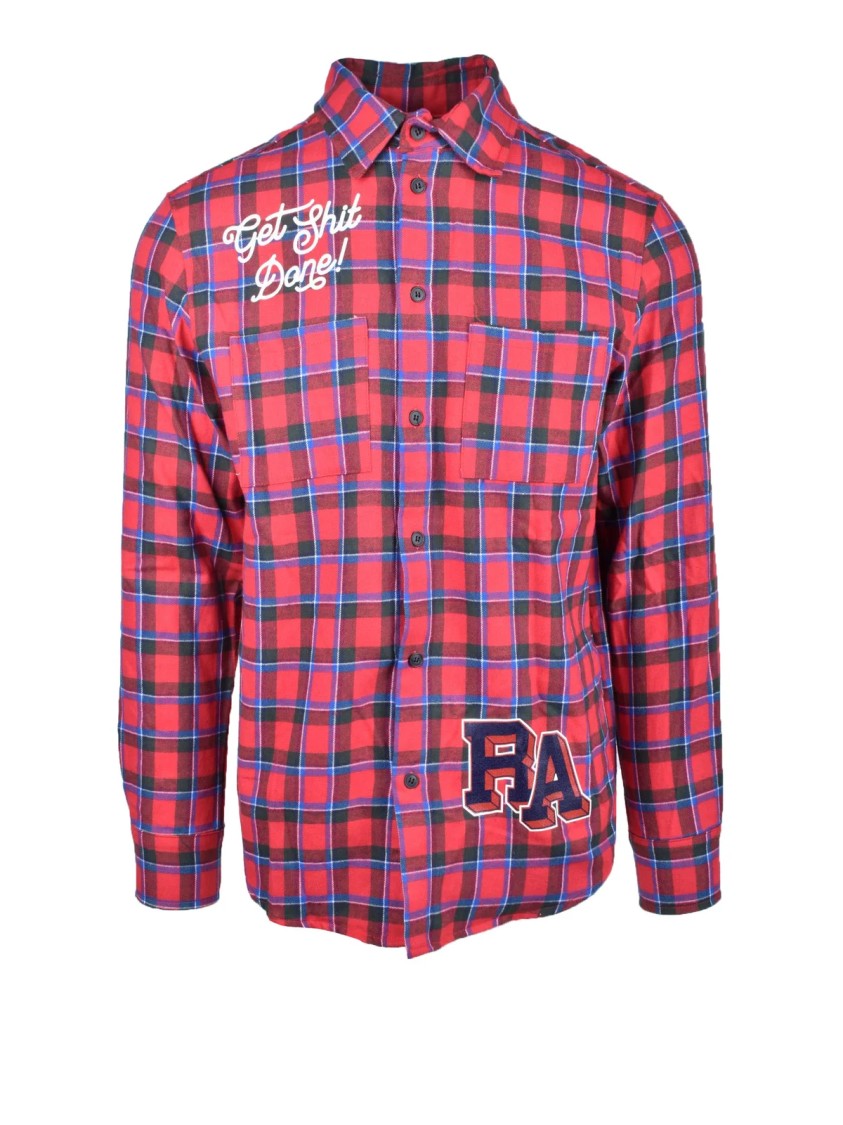 Resell Apparel Red/Blue Plaid Flannel Cotton Shirt