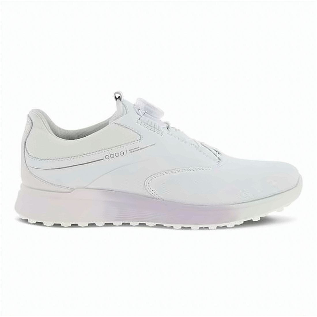 Ecco White Low-Profile Sneakers With Gradient Sole