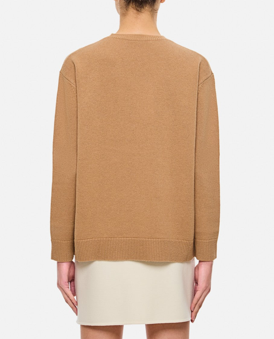 Max Mara Plata 1952 Sequin Logo Knit Sweater