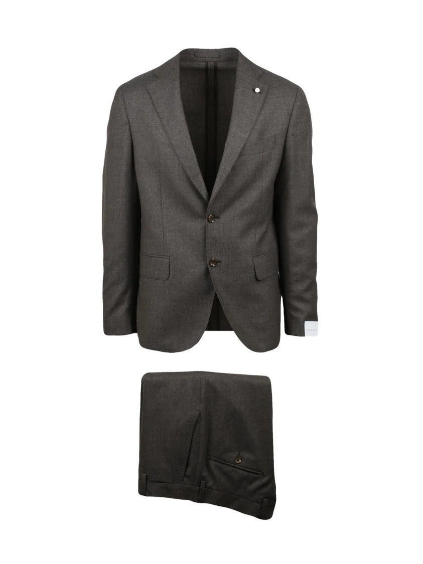 Luigi Bianchi Virgin Wool Sartorial Suit With Rounded Jacket And Classic Trousers