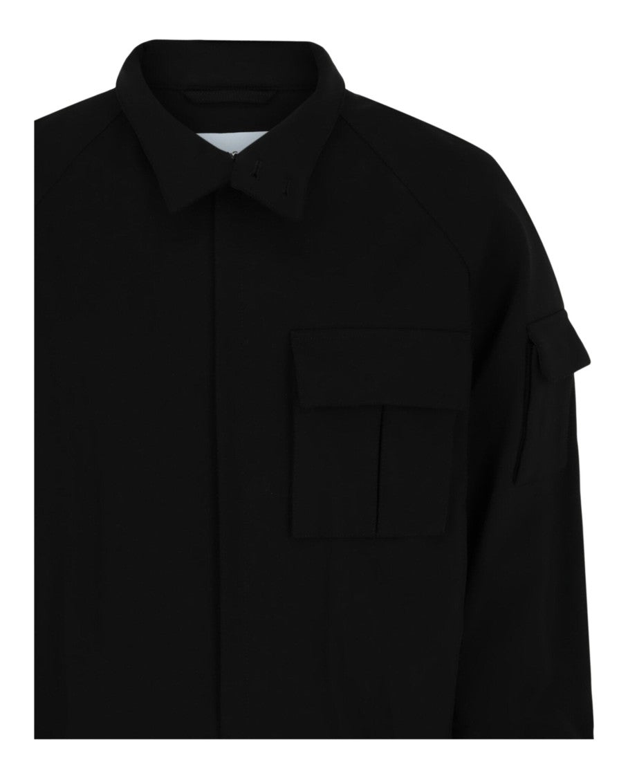 Ferragamo Cropped Bomber Jacket With Silver-Tone Hardware