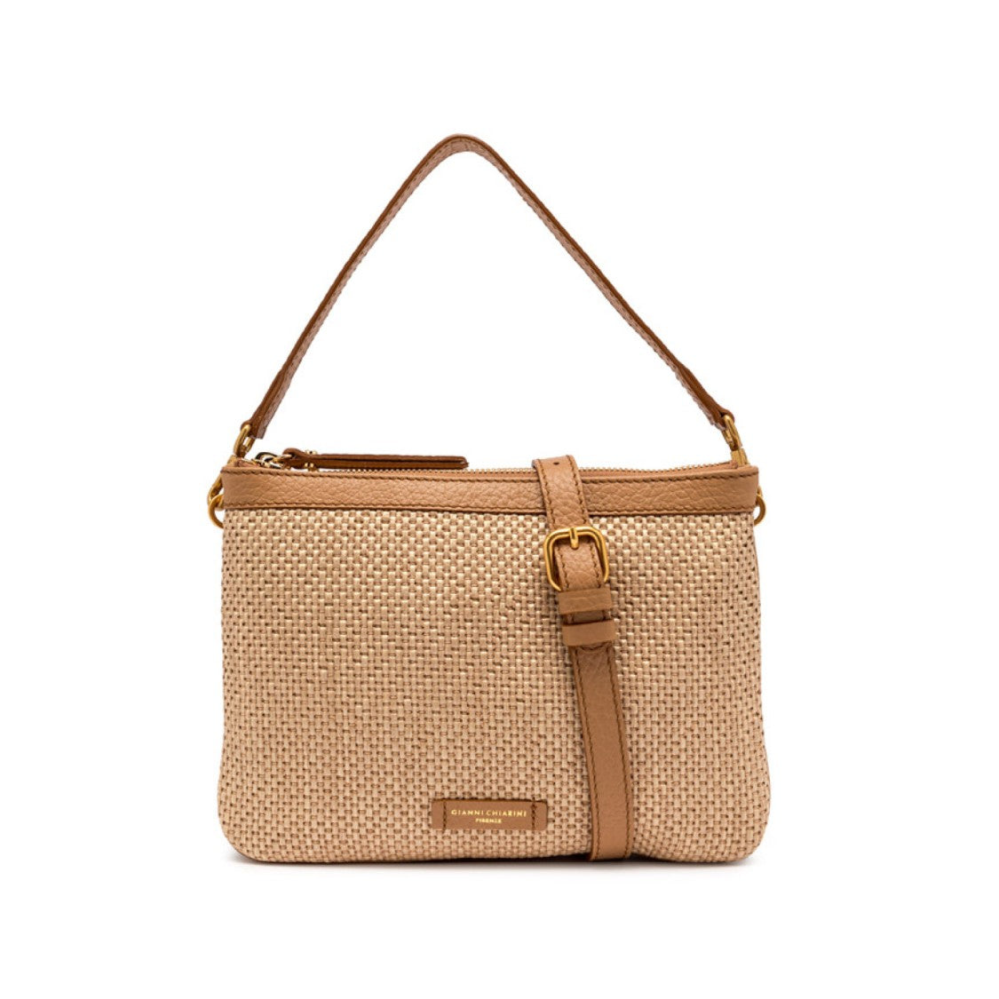 Gianni Chiarini Frida Shoulder Bag In Nature Leather